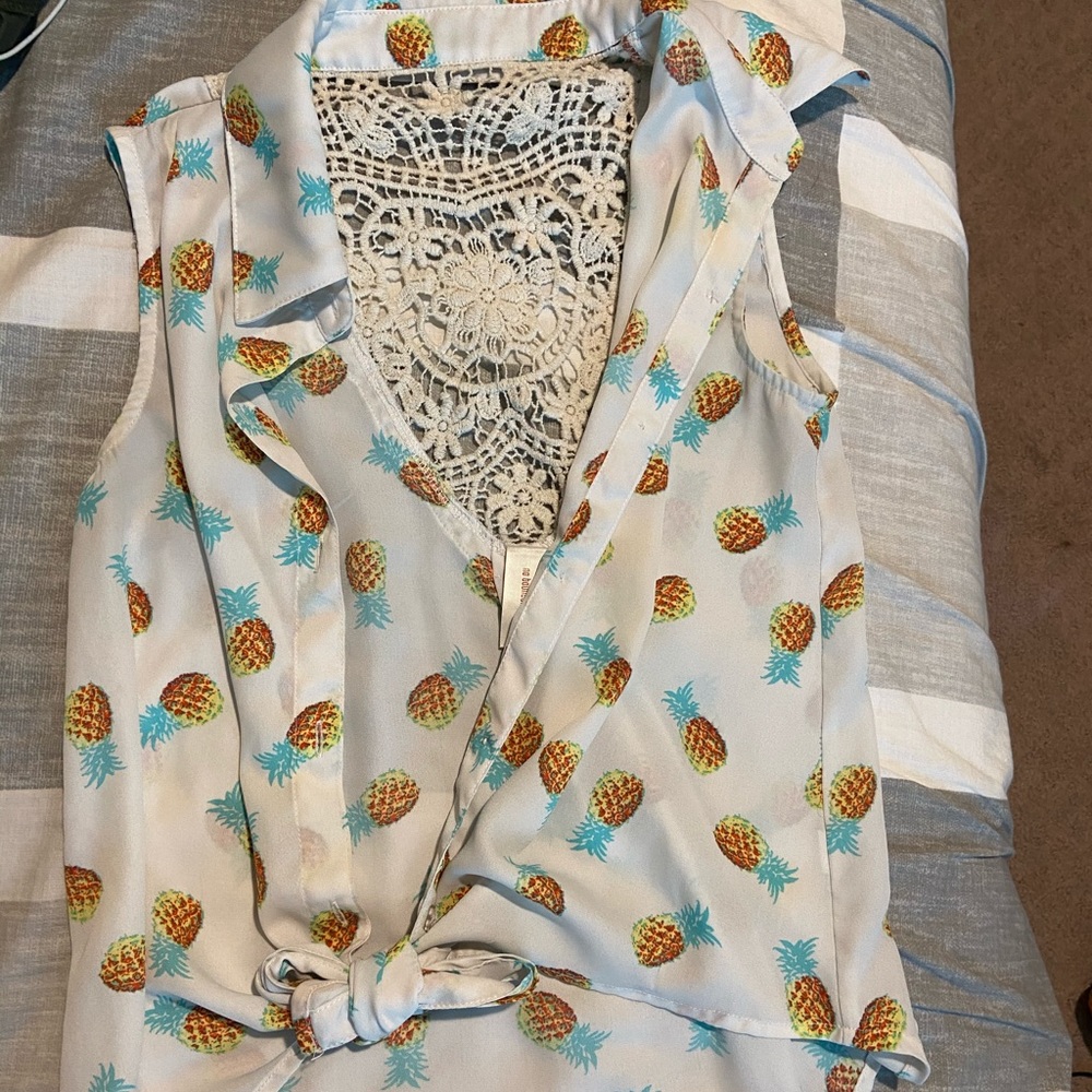 button up pineapple shirt